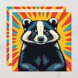 Schattigee Pop Art Badger Blank