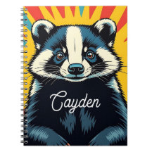 Schattigee Pop Art Badger gepersonaliseerd