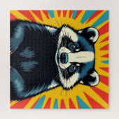 Schattigee Pop Art Badger Legpuzzel (Horizontaal)