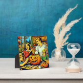 Schattigee Pop Art Family Carving Halloween Pompoe Fotoplaat (Insitu)