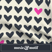 Schattigee Pop Art Hearts in Mod Dark Grey en Hot Ronde Klok