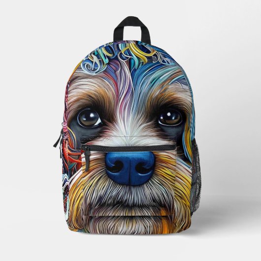 Schattigee Pop Art Terrier Bedrukte Rugzak (Voorkant)