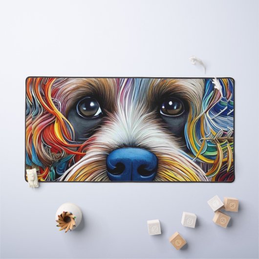 Schattigee Pop Art Terrier Bureaumat (Kindertafel)