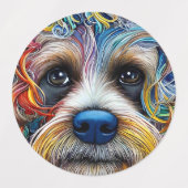 Schattigee Pop Art Terrier Labels (Design 2)