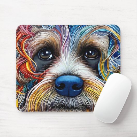 Schattigee Pop Art Terrier Muismat (Met muis)
