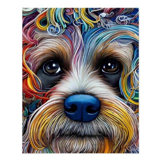 Schattigee Pop Art Terrier Perfect Poster (Voorkant)