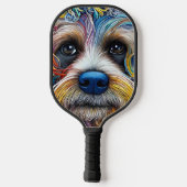 Schattigee Pop Art Terrier Pickleball Paddle (Achterkant)