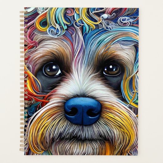 Schattigee Pop Art Terrier Planner (Voorkant)
