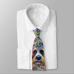 Schattigee Pop Art Terrier Stropdas