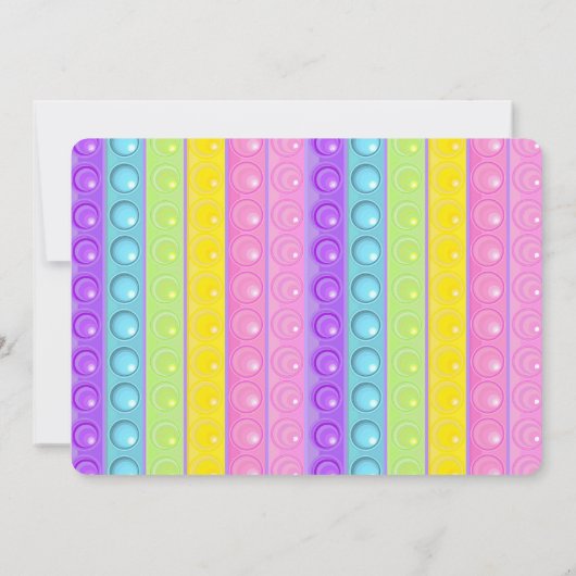 Schattigee Pop it Verjaardagsfotouitnodiging Kaart (Achterkant)