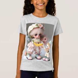 Schattigee pop met een aap en een banaan t-shirt