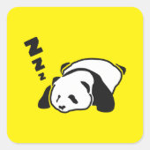 Schattigee Pop Panda Vierkante Sticker (Voorkant)