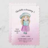 Schattigee pop Waterverf illustratie Feestdagenkaart (Voorkant / Achterkant)