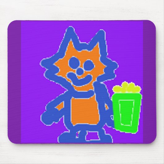 Schattigee Popcorn Kat Mousepad Muismat (Voorkant)