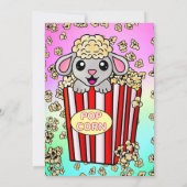 Schattigee Popcorn Sheep verjaardagsfeestje voor k Kaart (Achterkant)
