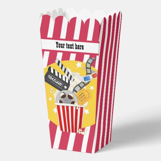 Schattigee popcornfilm aanpasbaar bedankdoosjes (Achterkant)