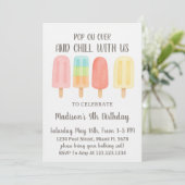 Schattigee Popsicle Summer Party voor kinderen Kaart (Staand voorkant)