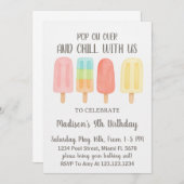 Schattigee Popsicle Summer Party voor kinderen Kaart (Voorkant / Achterkant)