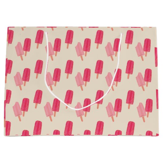 Schattigee Popsicle Vrienden Gift Bag Groot Cadeauzakje (Voorkant)