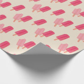 Schattigee Popsicle Vrienden Wrapping Paper Cadeaupapier (Hoek)