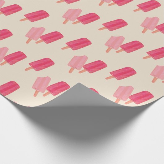 Schattigee Popsicle Vrienden Wrapping Paper Cadeaupapier (Hoek)
