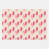Schattigee Popsicle Wrapping Paper Flat Sheet Set  (Voorkant 3)