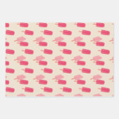 Schattigee Popsicle Wrapping Paper Flat Sheet Set  (Voorkant 2)