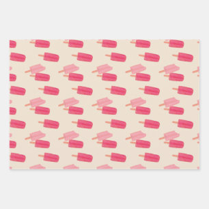 Schattigee Popsicle Wrapping Paper Flat Sheet Set