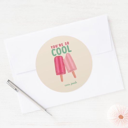 Schattigee Popsicles Zomer Valentijn Sticker (Envelop)