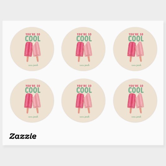 Schattigee Popsicles Zomer Valentijn Sticker (Vel)