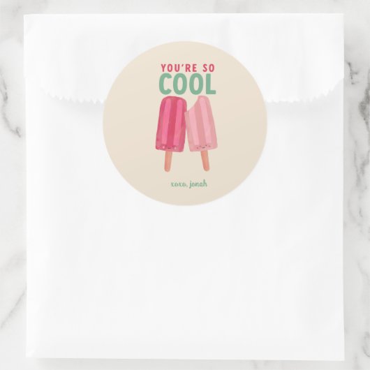 Schattigee Popsicles Zomer Valentijn Sticker (Tas)