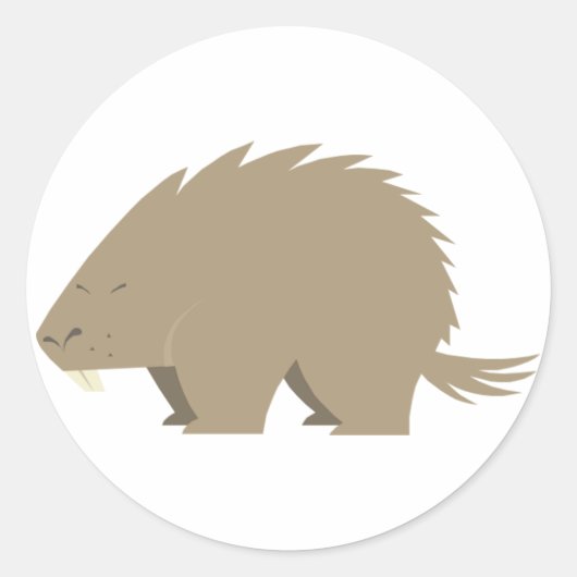 Schattigee Porcupine Stickers (Voorkant)