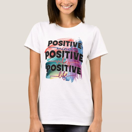 Schattigee positieve inspiratiewoordkunst t-shirt (Voorkant)