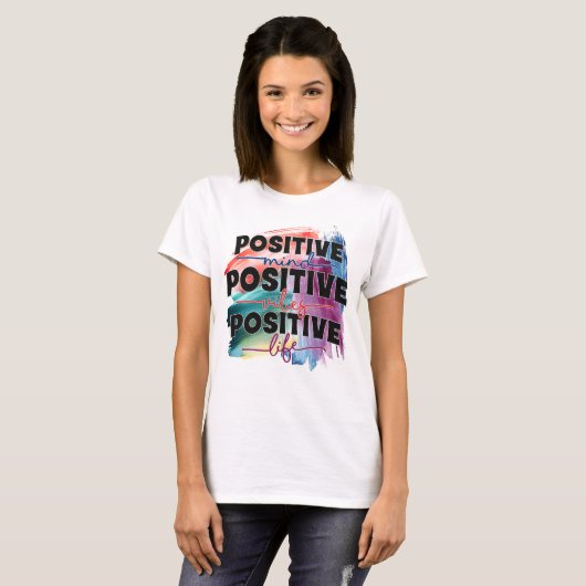 Schattigee positieve inspiratiewoordkunst t-shirt (Voorkant volledig)