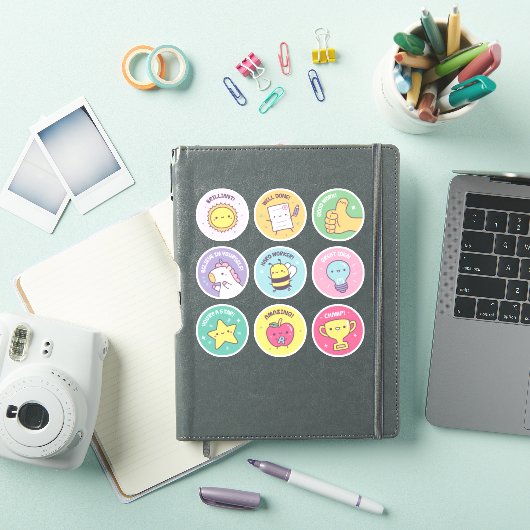 Schattigee positieve Motivatie beloning Stickers (iPad Cover)