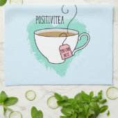 Schattigee Positivitea Gift voor Theeliefhebber Theedoek (Gevouwen)