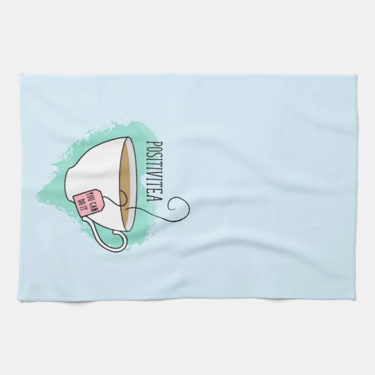 Schattigee Positivitea Gift voor Theeliefhebber Theedoek (Horizontaal)