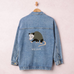Schattigee Possum Illustratie Gepersonaliseerd Denim Jacket