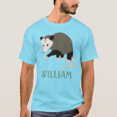 Schattigee Possum Illustratie Gepersonaliseerd T-shirt (Voorkant)