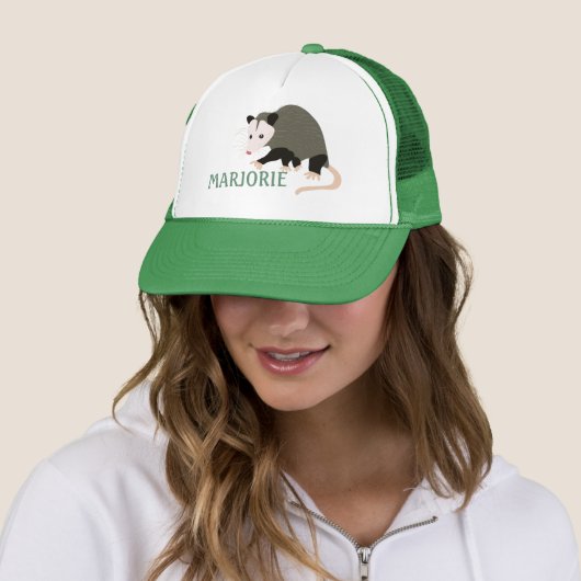 Schattigee Possum Illustratie Gepersonaliseerd Trucker Pet (In situ)