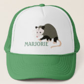 Schattigee Possum Illustratie Gepersonaliseerd Trucker Pet (Voorkant)