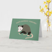 Schattigee Possum Illustratie Gepersonaliseerde Ve Kaart (Gele Bloem)