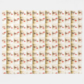 Schattigee Possum Patroon Fleece Deken (Voorkant (Horizontaal))