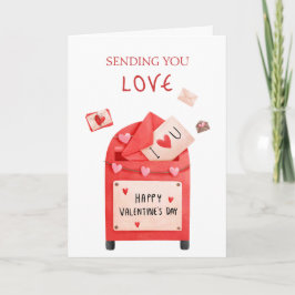 Schattigee Post Box Happy Valentijnsdag Groet Kaart