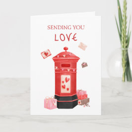 Schattigee Post Box Happy Valentijnsdag Groet Kaart