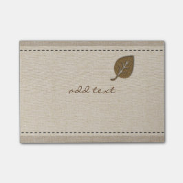 Schattigee post het in stijl met bladgoud linnen post-it® notes