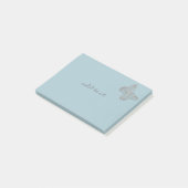 Schattigee post het met Schattigee zilveren vlinde Post-it® Notes (Schuin)