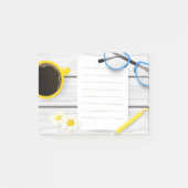 Schattigee Post-it® notes met Koffie en Bloemen (Voorkant)