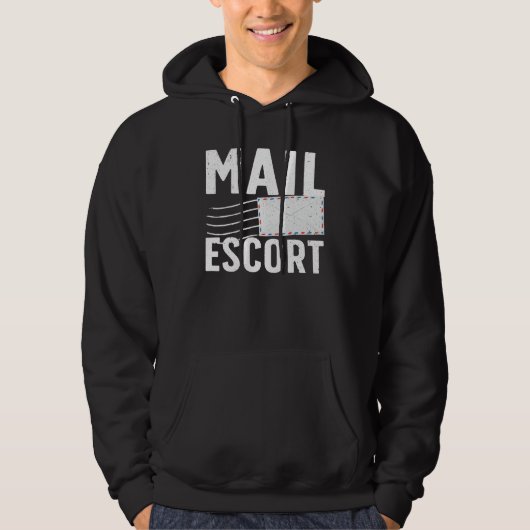 Schattigee postbeambte voor mannen Vrouwen Mailman Hoodie (Voorkant)