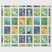 Schattigee postzegels inpakpapier (Vlak)